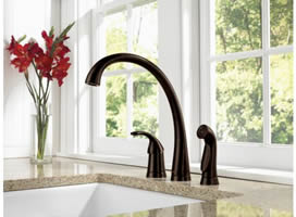 Delta Pilar Single Handle Kitchen Faucet With Touch2O Technology And Spray