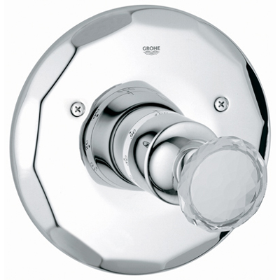 Grohe 19.265.VP0 Kensington Thermostatic Shower Valve Trim w/Swarovski Crystal Handle - Chrome