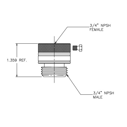 ACORN 0540-007-000 Chrome Plated Vacuum Breaker