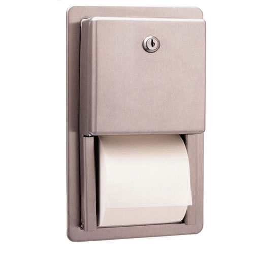 Bobrick B-3888 Classic Series Recessed Multi-Roll Toilet Tissue Dispenser - Satin