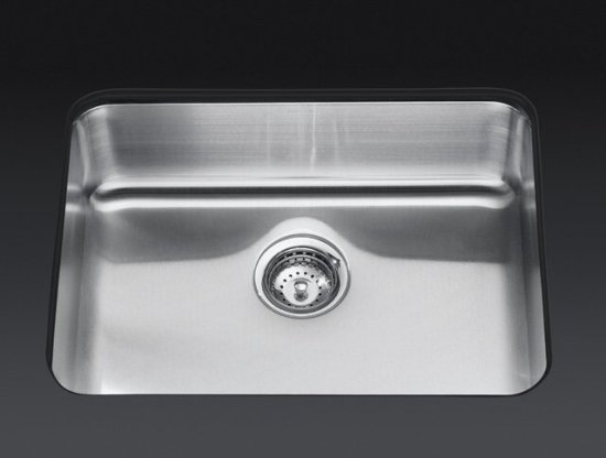 Kohler K-3325 Undertone Extra Large Square Single Bowl Undermount Stainless Steel Kitchen Sink