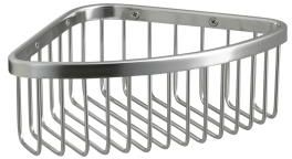 Kohler K-1896-BV Medium Corner Shower Basket - Brushed Bronze (Pictured in Polished Stainless)