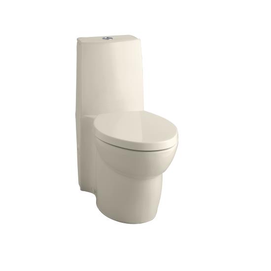 Kohler K-3564-47 Saile Elongated One-Piece Toilet with Dual Flush Technology - Almond