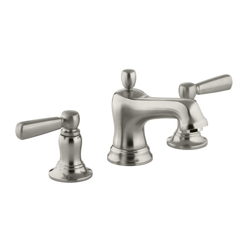 Kohler K-10577-4-BN Bancroft Widespread Lavatory Faucet With Metal Lever Handles Vibrant Brushed Nickel