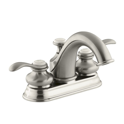 Kohler K-12266-4-BN Fairfax Two Handle Centerset Lavatory Faucet - Brushed Nickel