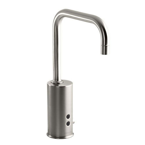 Kohler K-13472-VS Gooseneck Touchless Deck-Mount Faucet with Temperature Mixer - Vibrant Stainless