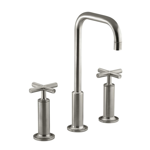 Kohler K-14408-3-BN Purist Widespread Lavatory Faucet - Brushed Nickel