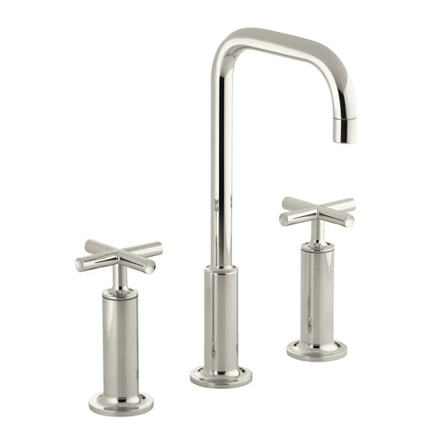 Kohler K-14408-3-SN Purist Widespread Lavatory Faucet - Polished Nickel