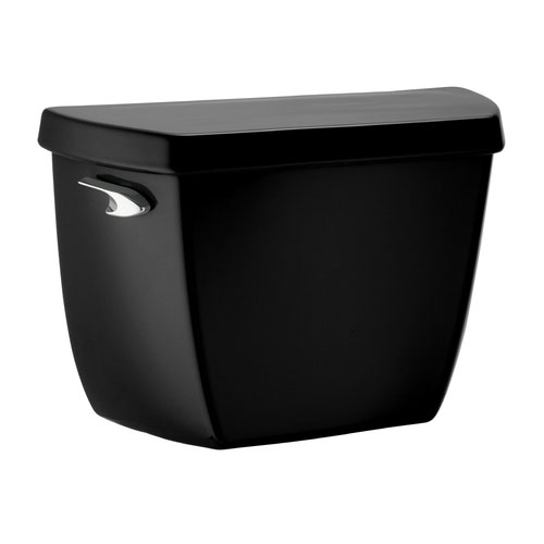 Kohler K-4484-7 Highline Classic 1.0 gpf Toilet Tank with Left Hand Trip Lever - Black