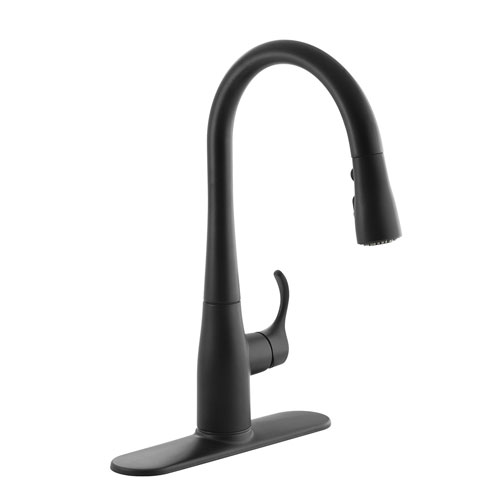 Kohler K-597-BL Simplice Pulldown Secondary Faucet - Matte Black