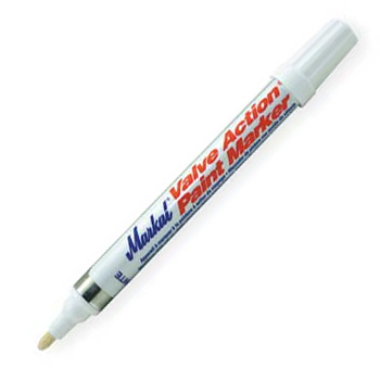 Markal 96820 Valve Action Paint Marker - White