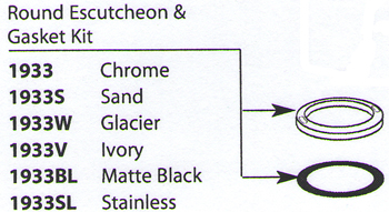 Moen 1933SL Extensa Replacement Round Escutcheon & Gasket Kit Stainless