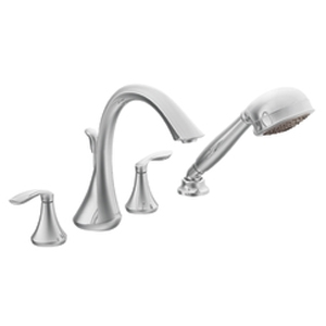 Moen T944 Eva Two-Handle Roman Tub Faucet Trim with Hand Shower Chrome