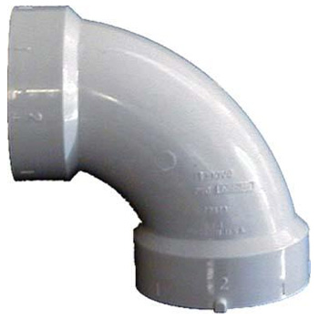 Mueller 3 inch  PVC DWV 1/4 Bend MS HXH