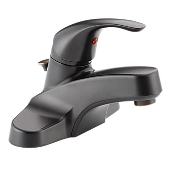 Peerless P188620LF-OB-M Single Lever Handle Centerset Lavatory Faucet with Metal Pop Up Drain - Oil Rubbed Bronze