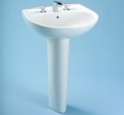 Toto LPT241.4G-01 Supreme Suite Pedestal Lavatory w/ Faucet Holes on 4