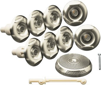 Kohler K-9698-BN Flexjet Whirlpool Trim Kit with Eight Jets - Brushed Nickel