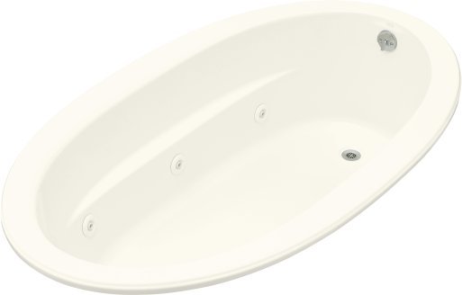 Kohler K-1164-96 Sunward 6' Oval Whirlpool - Biscuit