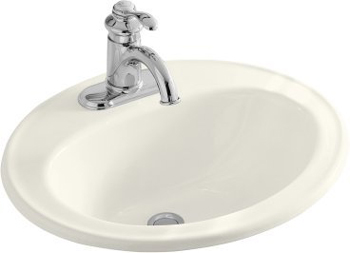 Kohler K-2196-1-96 Pennington Self-Rimming Lavatory Sink - Biscuit