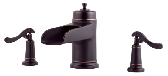 Price Pfister RT6-5YPY Ashfield Two-Handle Roman Tub Faucet Trim Tuscan Bronze (Less Handles)