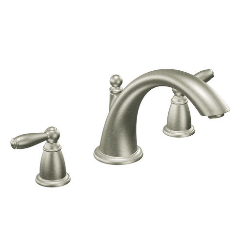 Moen T933BN Brantford Two-Handle Roman Tub Faucet Trim Brushed Nickel