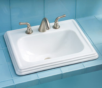 Toto LT531.4-12 Promenade Suite Self Rimming Lavatory Sink w/ Faucet Holes on 4