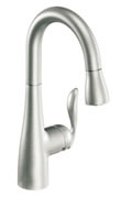 Moen 5995CSL Arbor Single Handle High Arc Pulldown Bar Faucet Classic Stainless